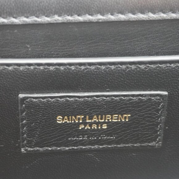 Yves Saint Laurent  Kate Python Leather Chain Crossbody Bag Black - Picture 15 of 16